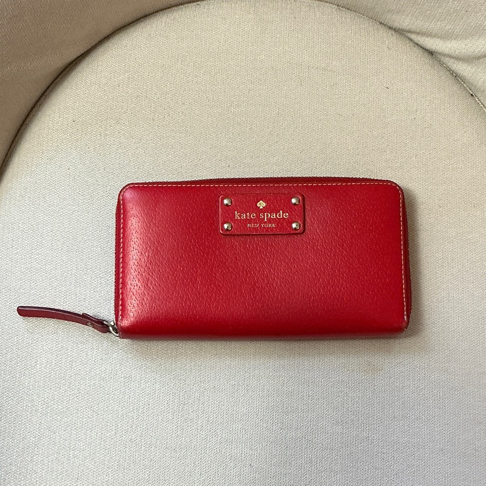 Kate Spade Cherry Red Zip Wallet